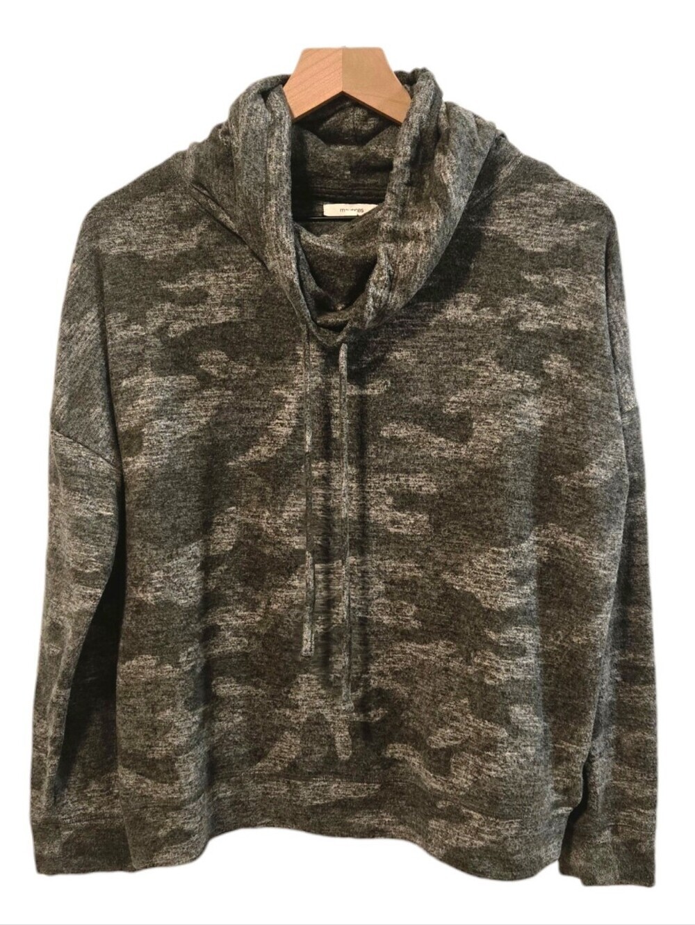 Maurices Camo Cowl Neck Cozy Pullover Lounge Sweatshirt Large